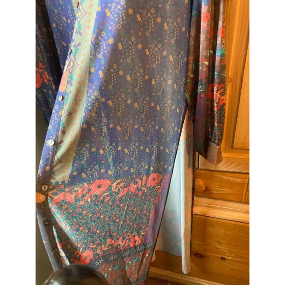 Natural Life | NWT Boho Multicolor buttoned long sleeve kimono duster | Medium - Picture 5 of 6